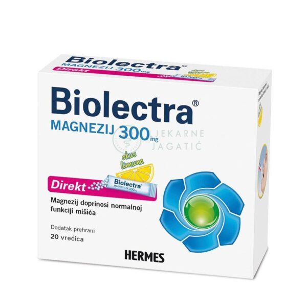 HERMES BIOLECTRA Magnezij 300 mg Direkt Limun