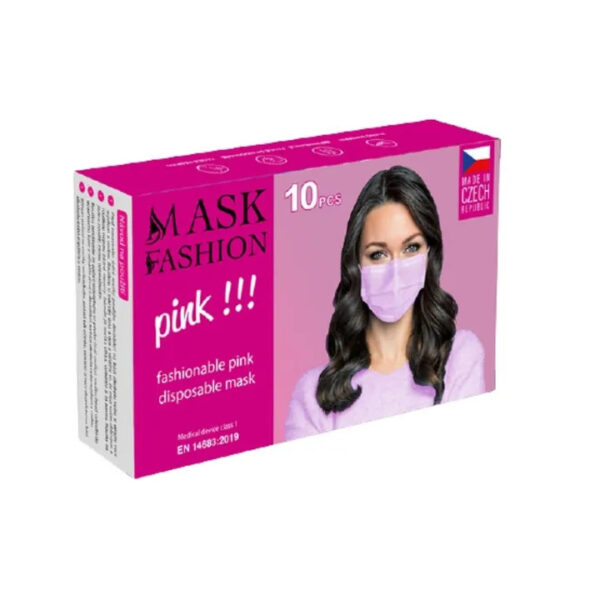 Pink medicinska zaštitna maska za lice 10 kom